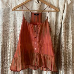 Gap cotton ruffle tank